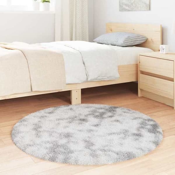 Maison Exclusive - Långhårig shaggymatta NAVARRA grå silver 100x100 cm
