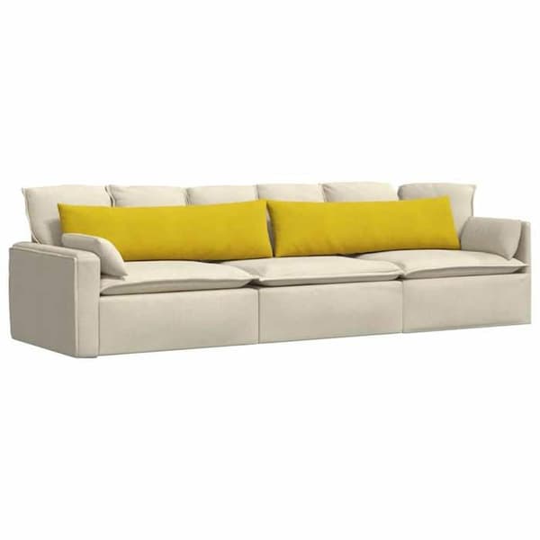 Maison Exclusive - Soffkuddar 2 st Gul 145 x 40 cm Gul