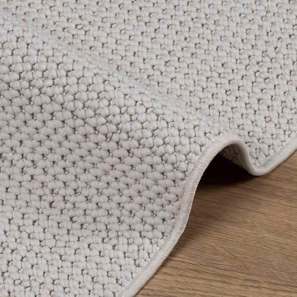 Indendørstæppe - EKSKLUSIV HUS - LUGO - 150x80 cm - Creme - Polyester - Skridsikker Grädde