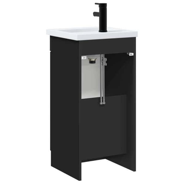 Maison Exclusive - Badeværelsesmøbel med sort vask 42 x 40 x 84,5 cm
