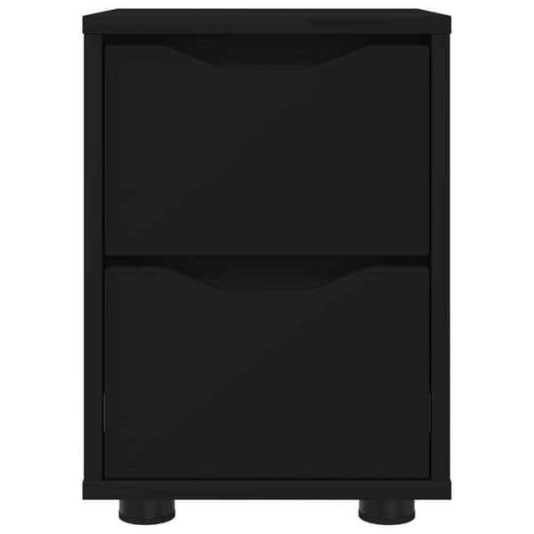 Maison Exclusive - Natborde 2 stk Sort 30,5 x 30 x 43 cm Ingeniørtræ