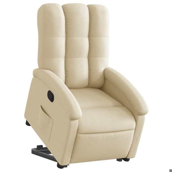 Maison Exclusive - Recliner Fåtölj Creme Tyg Grädde