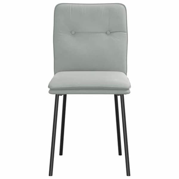 Maison Exclusive - Matstolar set om 6 ljusgrå sammet Ljusgrått