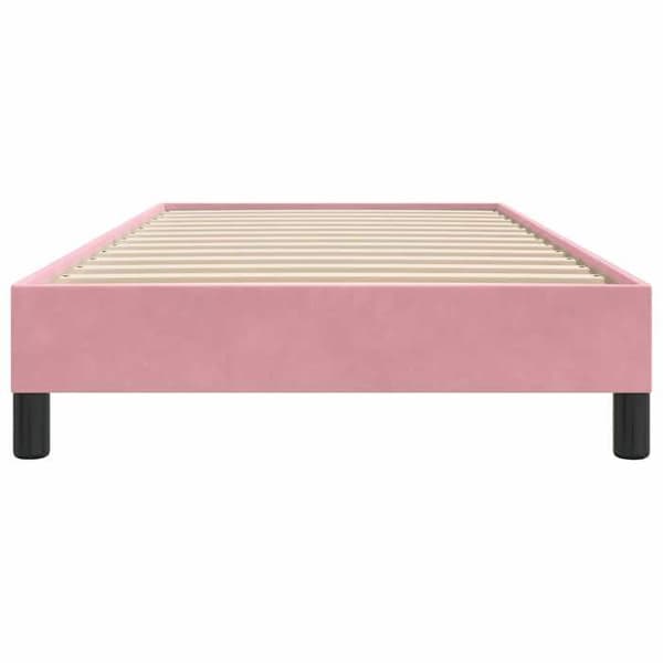 Maison Exclusive - Sängram utan madrass rosa 80x220 cm sammet