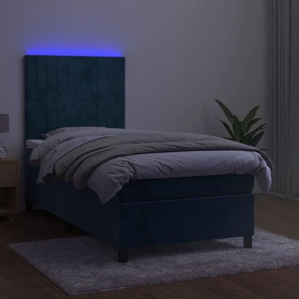 Släta sängbottnar - Exclusive-koti - Sametti - Värillinen LED - 90x200cm