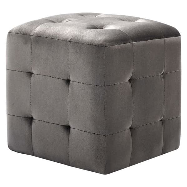 Maison Exclusive - 2 kpl Yöpöytiä Harmaa 30x30x30 cm Samettikangas Grå