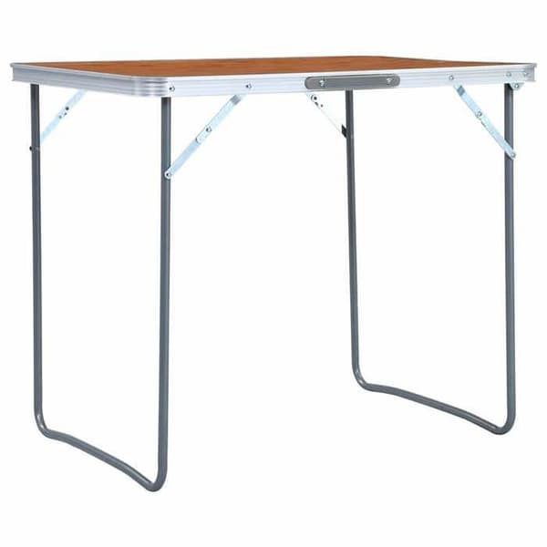 Maison Exclusive - Fällbord för camping med metallram 80x60 cm
