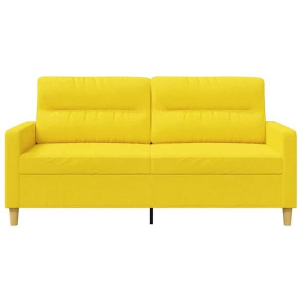 Maison Exclusive - Vaaleankeltainen 2-paikkainen sohva 140 cm Kangas