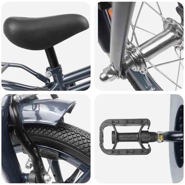 Maison Exclusive - Cykel för Barn 16 Tum för 4-6 År Gritgrå Mörkgrå