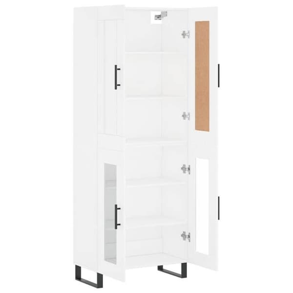 Maison Exclusive - Buffé hög Vit 69,5x34x180 cm Ingenjörsträ