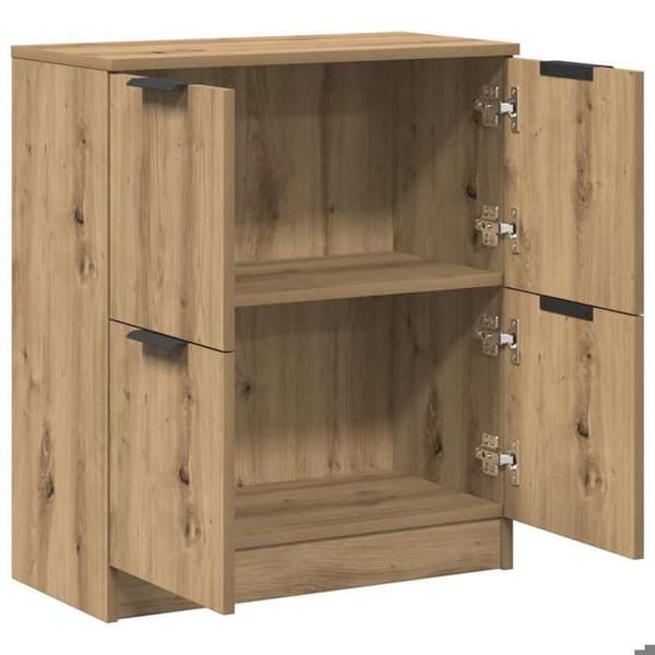Maison Exclusive - Buffet i egetræ, håndlavet 60x30x70 cm, ingeniørtræ