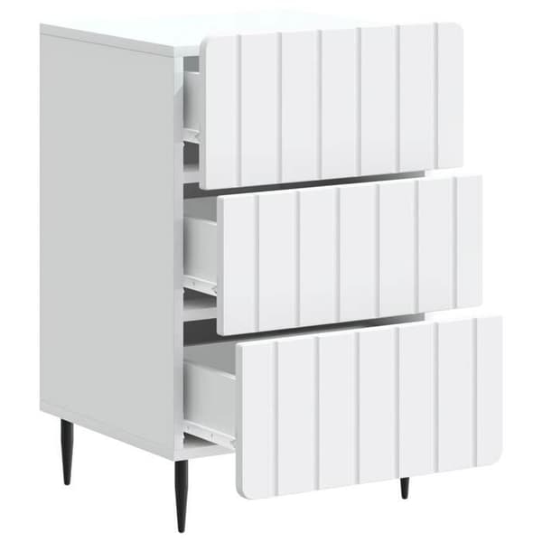 Maison Exclusive - Sängbord Vit 43 x 41 x 68 cm Ingenjörsträ