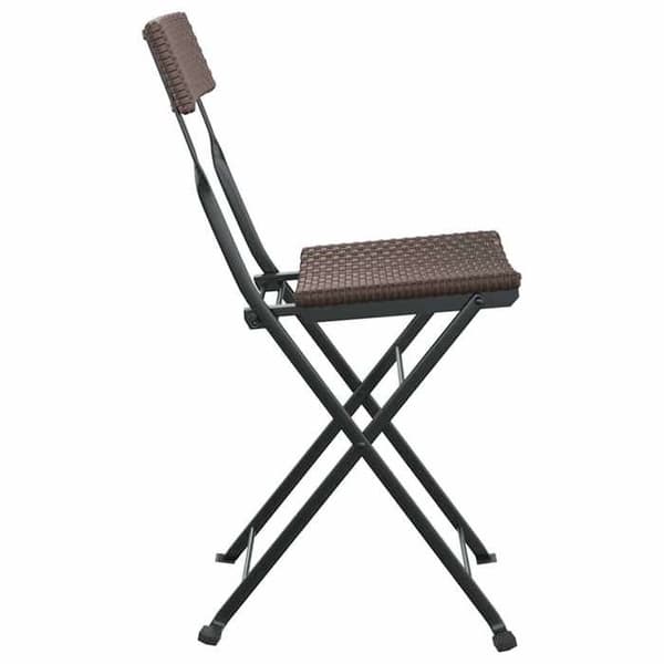 Maison Exclusive - Fällbara stolar 4 stycken i polyrotin brun och stål