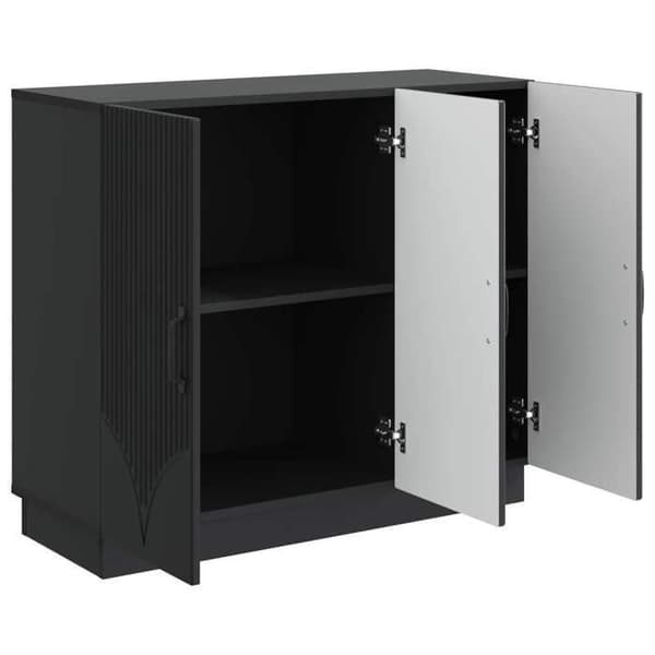 Maison Exclusive - Buffet Musta 89 x 34,5 x 77 cm Insinööripuu