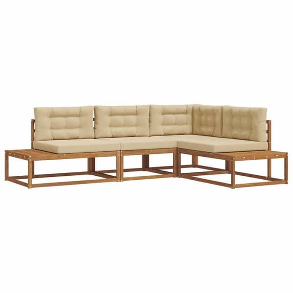 Maison Exclusive - 4 hengen ulkokalustesarja 4 kpl Polyesteri beige