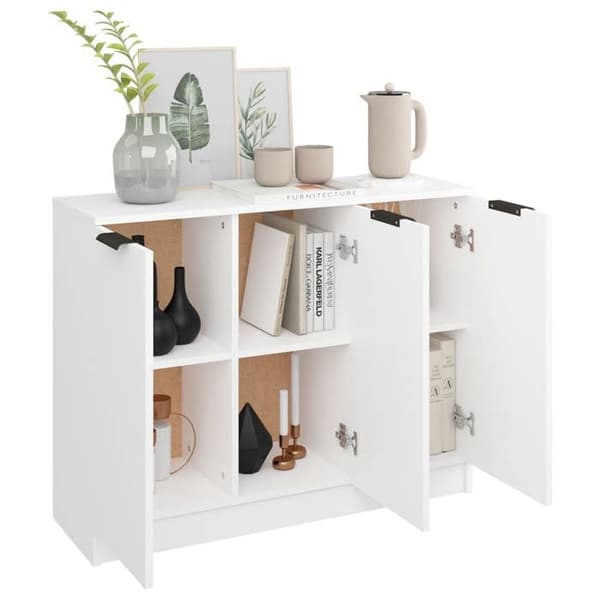 Maison Exclusive - Buffé Vit 90,5x30x70 cm Ingenjörsträ