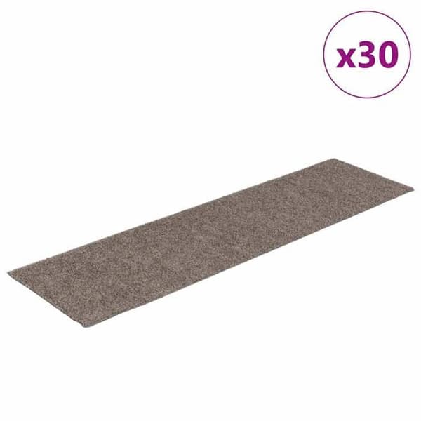 Maison Exclusive - Selvklæbende trappe tæpper 30 stk. 76 x 20 cm Beige Rektangulær