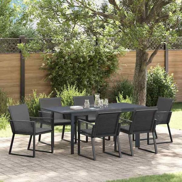 Maison Exclusive - 7 pc have spisebordssæt Anthracit antracit