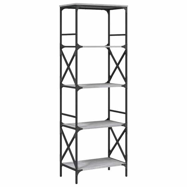 Maison Exclusive - Bibliotek i 5 niveauer sonoma grå 59x35x171 cm