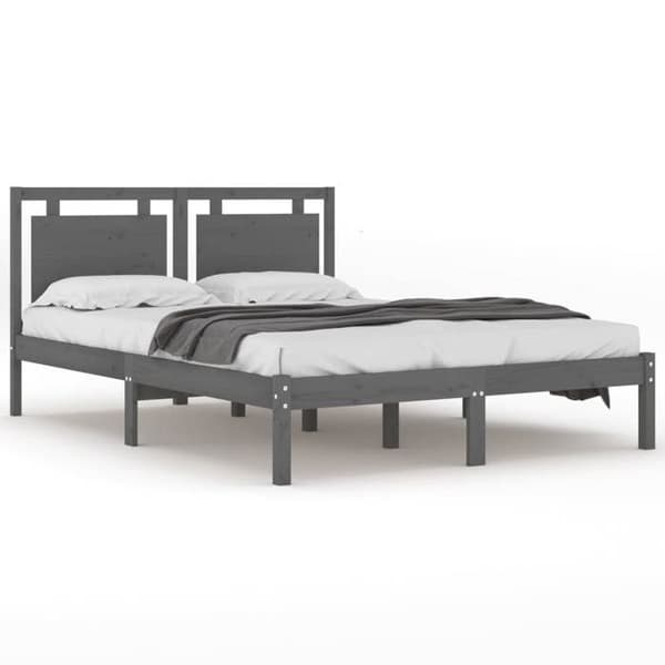 Maison Exclusive - Sengebund uden madras grå 200x200 cm massivtræ Grå