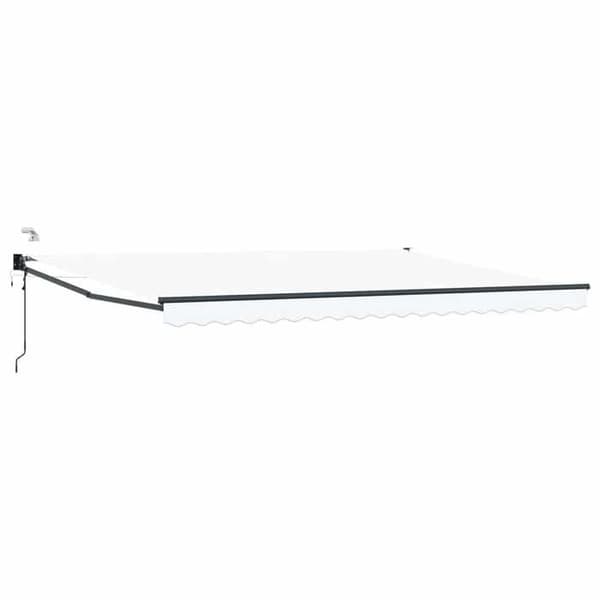 Fällbart tak - EXKLUSIVT HUS - 4×3 m - Motoriserat - Aluminium - LED & väder sensor Vit