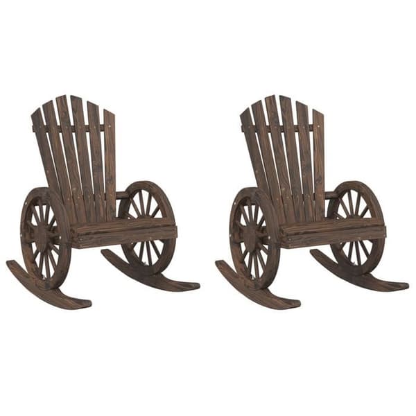 Maison Exclusive - Adirondack gungstolar set om 2 i massivt furu