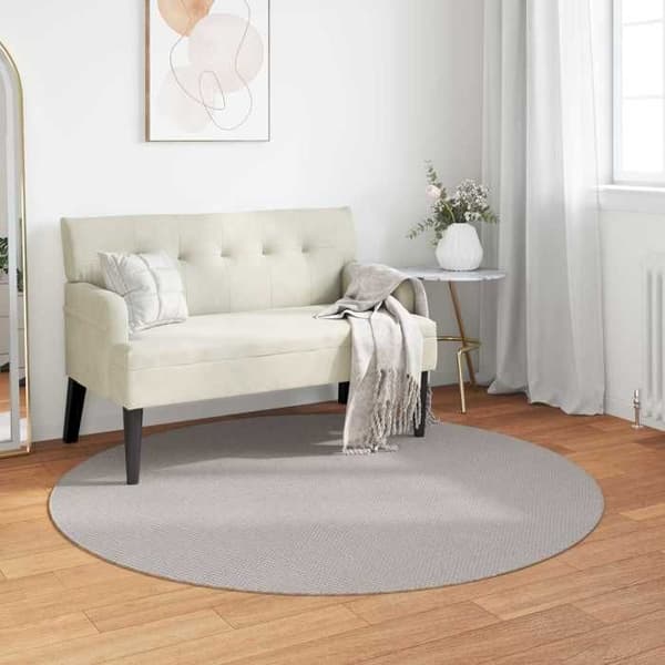Maison Exclusive - Inomhusmatta LUGO Kräm Ø 200 CM Polyester