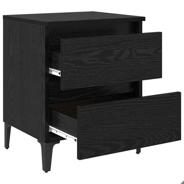 Maison Exclusive - Natbord 2 stk Sort eg 40 x 35 x 50 cm