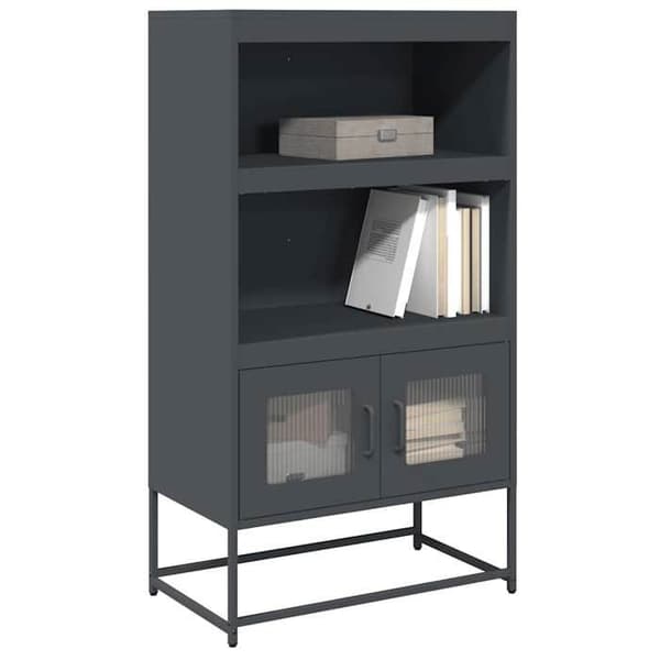 Maison Exclusive - Buffé hög antracit 68x39x123 cm stål