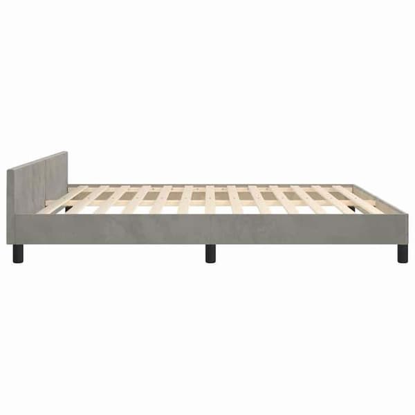 Maison Exclusive - Sängram utan madrass ljusgrå 180x200 cm sammet
