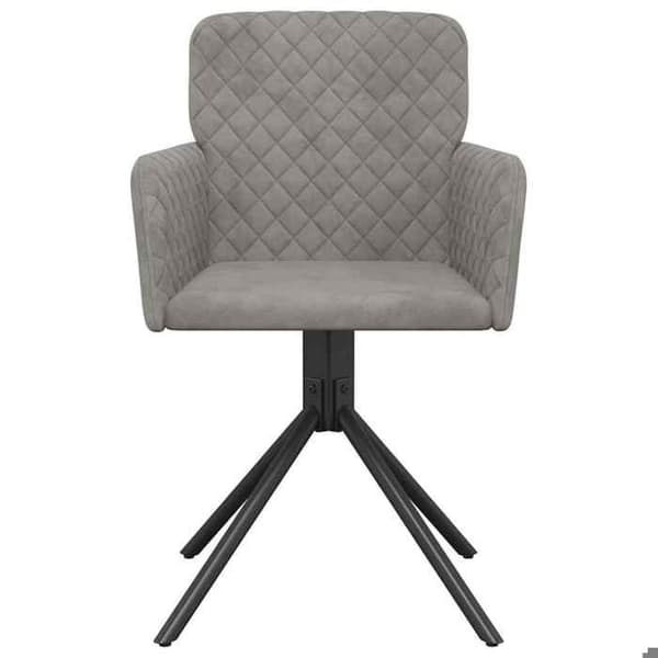 Maison Exclusive - Snurrande matstolar set om 2 Ljusgrå Sammet