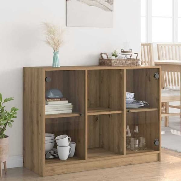 Maison Exclusive - Buffet i egetræ, håndlavet 102x37x75,5 cm i ingeniørtræ