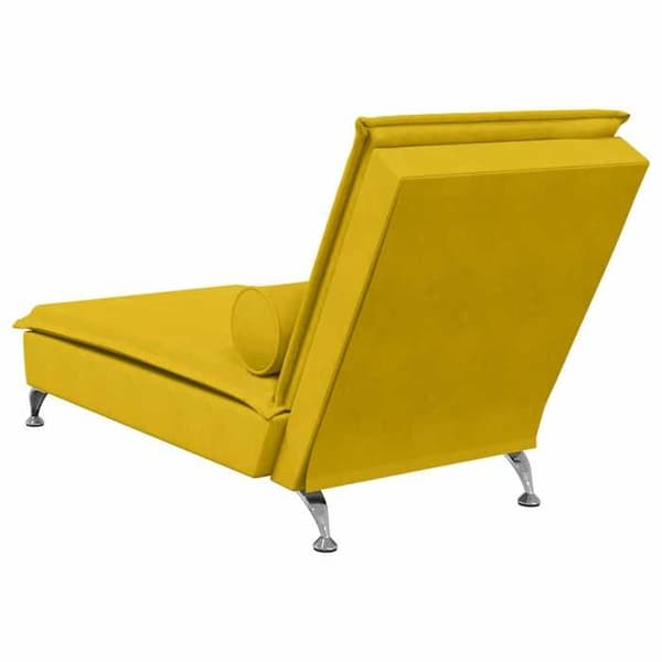 Maison Exclusive - Massagefåtölj med gul sammetstraversin