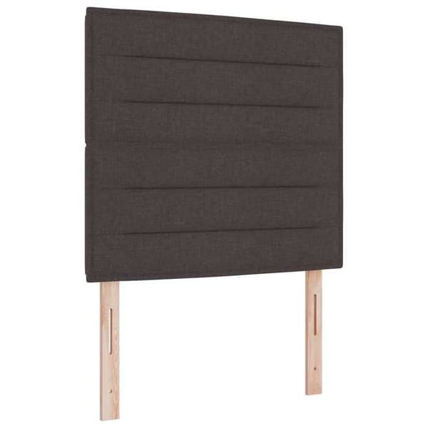 Maison Exclusive - Boxspring säng med madrass Mörkbrun 90 x 190 cm Tyg