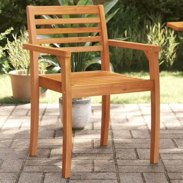 Maison Exclusive - Trädgårdsstolar set om 4 59x55x85 massiv akaciaträ