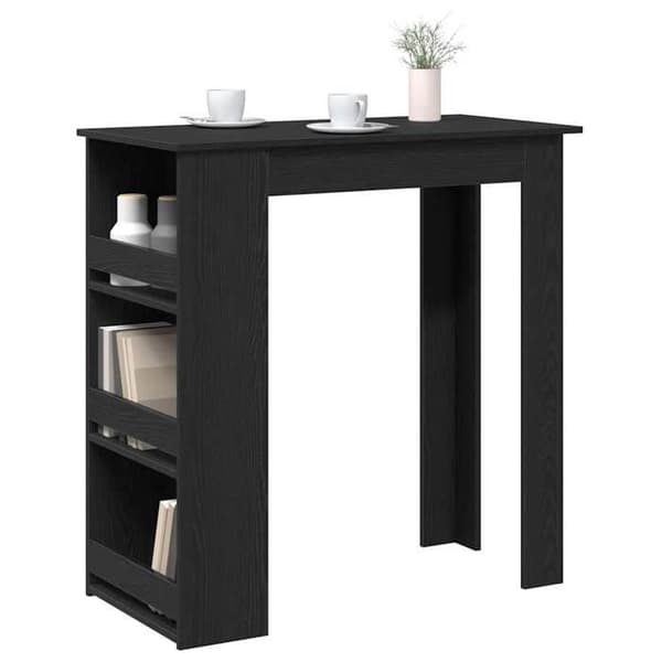Maison Exclusive - Barbord med opbevaringshylde i sort eg