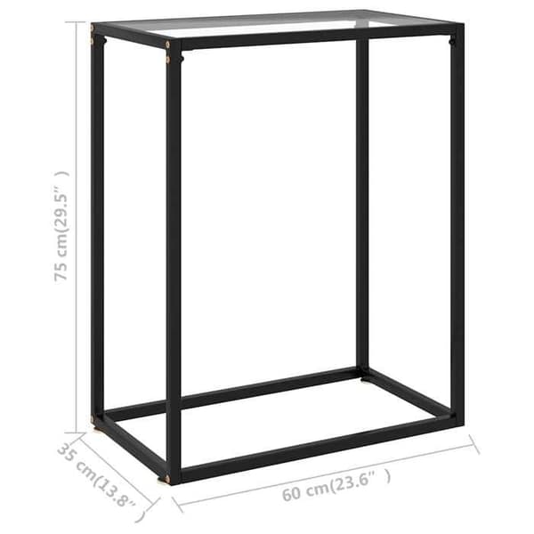 Maison Exclusive - Transparent konsolbord 60x35x75 cm Härdat glas Transparent