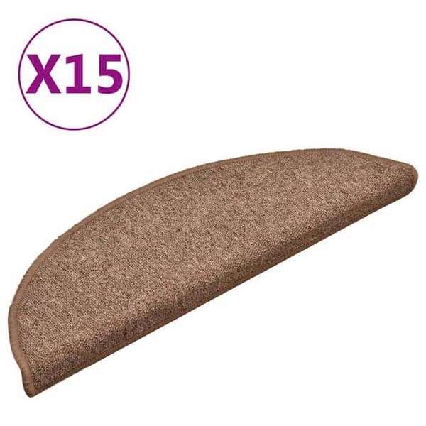 Maison Exclusive - Trappstegsmattor 15 st Brun 56x17x3 cm