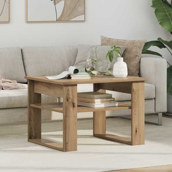 Bord - EKSKLUSIV HUS - 64x54x44 cm - Ingeniørtræ - Rektangulær - Indbyggede hylder