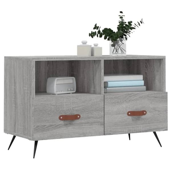 Maison Exclusive - TV-möbel Sonoma grå 80x36x50 cm Ingenjörsträ