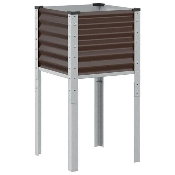 Maison Exclusive - Brun Plantekasse 45x45x88 cm Stål