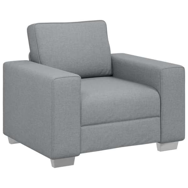 Maison Exclusive - Soffa 3 delar Ljusgrå tyg
