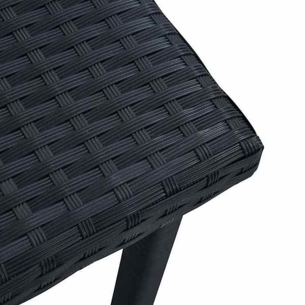 Maison Exclusive - Svart trädgårds soffbord 40x40x40 cm Flätad resin