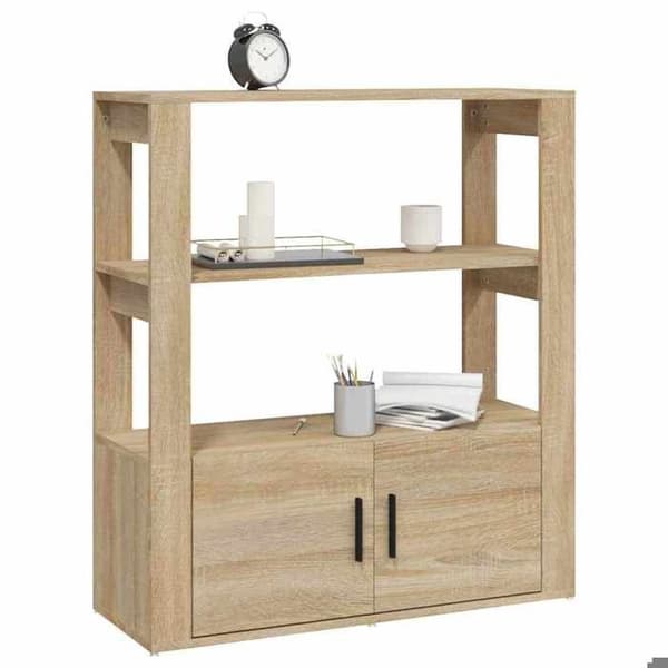 Maison Exclusive - Buffé Ek sonoma 80x30x90 cm Ingenjörsträ