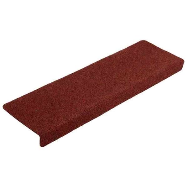Maison Exclusive - Selvklæbende trappetæpper 5 stk 65 x 21 x 4 cm Rektangulær kant i bordeaux Bordeauxröd (rektangulär kant)