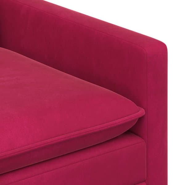 Maison Exclusive - Soffgrupp 2 delar Bordeaux Sammet