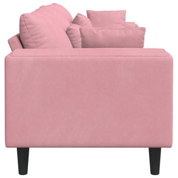 Maison Exclusive - Vaaleanpunainen sohva 250 x 77 x 76 cm sametti Ros