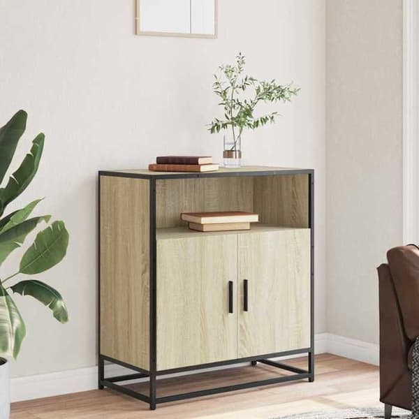 Maison Exclusive - Buffé ek sonoma 68x35x76 cm ingenjörsträ