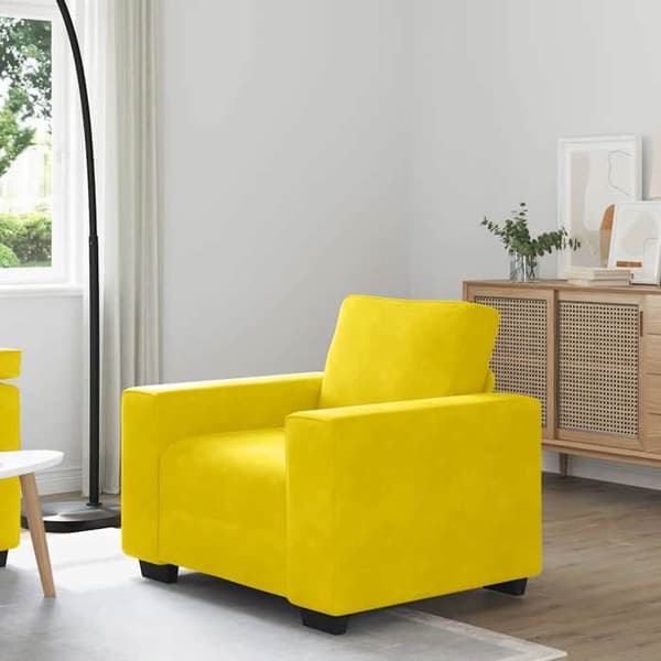 Maison Exclusive - Keltainen nojatuoli sohva 100x77x82 cm sametti