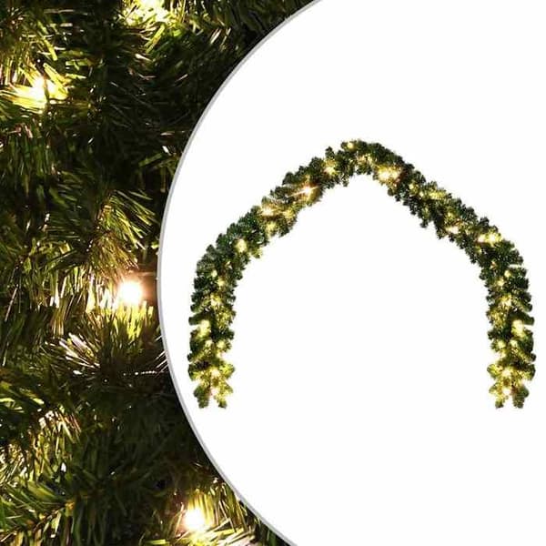 Maison Exclusive - Jouluköynnös LED-valoilla 20 m Vit varm